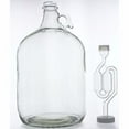 thumbnail image 2 of 1 Gallon Glass Wine Fermenter-INCLUDES Twin Bubble Airlock, 2 of 2