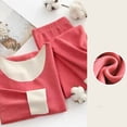 thumbnail image 2 of Minnieouse 1 Juego de ropa interior de poliéster para mujer, ropa interior portátil de Color sólido con cuello redondo, ropa de dormir térmica para Ropa interior Rojo Minnieouse AP013675-05, 2 of 6