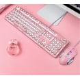 thumbnail image 1 of Vintage Mechanical Keyboard Round White Light White Axis Cyan - Keyboard and Mouse Set, 1 of 2