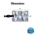 thumbnail image 3 of Cute Snow Leopard Hearts Watercolor Faux Leather Travel Luggage Tag, 3 of 7