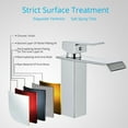 thumbnail image 4 of Wovier Chrome Waterfall Bathroom Sink Faucet with Supply Hose and Plate,Single Handle Single Hole Lavatory Faucet,Basin Mixer Taps Commercial, 4 of 7