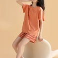 thumbnail image 2 of Defitshape Women's Soft Pajama Set Cute Pjs Short Sleeve Shorts Set Modal Comfy Fall Cool Lounge Summer Spring Sleepwear Breathable Pj Set Style6 Small, 2 of 4
