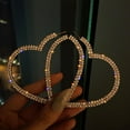 thumbnail image 3 of Pendientes de Pendiente de diamantes de imitación Geométrico nte para el trabajo Fiesta Diario Dorado Yuyangstore Pendientes Corazón Cristal, 3 of 8