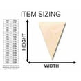 thumbnail image 2 of Unfinished Wood Pennant Shape - School - Sports - Craft - up to 46" DIY 18" / 1/8", 2 of 3