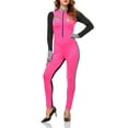 thumbnail image 2 of Diconna Costume de Coureuse pour Femmes, Combinaison Patchwork à Manches Longues Zippée, Costume de Cosplay d'Halloween, 2 of 7