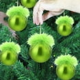 thumbnail image 5 of Kbndieu Lime Green Furry Christmas Ball Ornaments for Tree 12Pcs 3.14" Christmas Hanging Decorations Ornaments Shatterproof Green Christmas Tree Balls for Christmas Party Decor, 5 of 7
