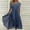 Navy, variant on Azrian Summer Dresses,Plus Size Women Dress Women Solid Half Sleeve Round Neck Lace Chiffon Mesh Waist Party Dresses