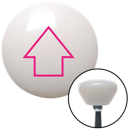 American Shifter Pink Classic Arrow Up White Retro Shift Knob with M16 x 1.5 Insert Shifter Auto Brody