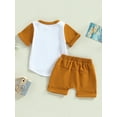 thumbnail image 3 of Inevnen Toddler Baby Boy Clothes Short Sleeve T Shirt Top Boys Shorts with Pocket Summer Outfit 2Pcs Set, 3 of 8