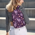 thumbnail image 5 of Disketp Snake And Flower print Canvas Backpack Lightweight Travel Daypack Student Rucksack Laptop Backpack-Small, 5 of 5
