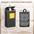 thumbnail image 3 of Recycling Bin for Kitchen 26 Gallon 100L, Indoor Recycle Bins with Lid, Hands-Free Access, Sorting Cards for Paper Plastic Glass Metal, Collapsible Waterproof Waste Bin, 3 of 3