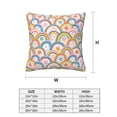 thumbnail image 2 of Throw Pillow Covers, Rainbow flowers A Soft Square Pillow Cases with Invisible Zipper for Couch Bed Sofa, Farmhouse Fall Home Decor 18"x18", 2 of 7