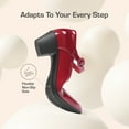 thumbnail image 4 of BURUDANI Women's Pumps Low Chunky Mary Jane Heels Closed Toe Comfortable Work Dress Shoes, 4 of 7