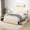 Beige, variant on VECELO Upholstered Bed Frame with 4 Storage Drawers, Full Size Platform Bed Frame with Adjustable Headboard, Mattress Foundation with Wooden Slats Support, No Box Spring Needed, Beige