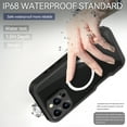 thumbnail image 5 of Dteck Magnetic for iPhone 16 Pro Max Case Waterproof,Built-in Screen Protector IP68 Underwater 16FT Military Dropproof Compatible with MagSafe Full Body Shockproof Case 6.9",Black, 5 of 15
