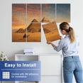 thumbnail image 5 of Rustic Farmhouse 8 Pack Art Acoustic Panels Sound Absorbing Great Pyramids Giza Egypt Sunset Dusk Decorative Soundproof Wall Panels Self Adhesive for Nursery Game Room Bedroom 48"x32", 5 of 7