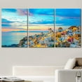 thumbnail image 2 of wall26 Canvas Print Wall Art Set Vibrant Sunrise Sea Santorini Greece Architecture Nature Cityscape Photography Realism Landscape Colorful for Living Room, Bedroom, Office - 24"x36" x 3, 2 of 5