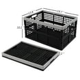 thumbnail image 3 of 42 Liters Large Collapsible Crates Bins, 2-packs Plastic Foldable Storage Crates Baskets, 3 of 7