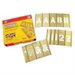Stencil Kit, Combination Set, A-Z, 0-9, and Punctuation, 1 in Character Height, Gothic Font