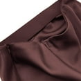 thumbnail image 5 of VUPSGEZ Women's Skirt Stretch Waist High Solid Satin Dress (Coffee,S), 5 of 6