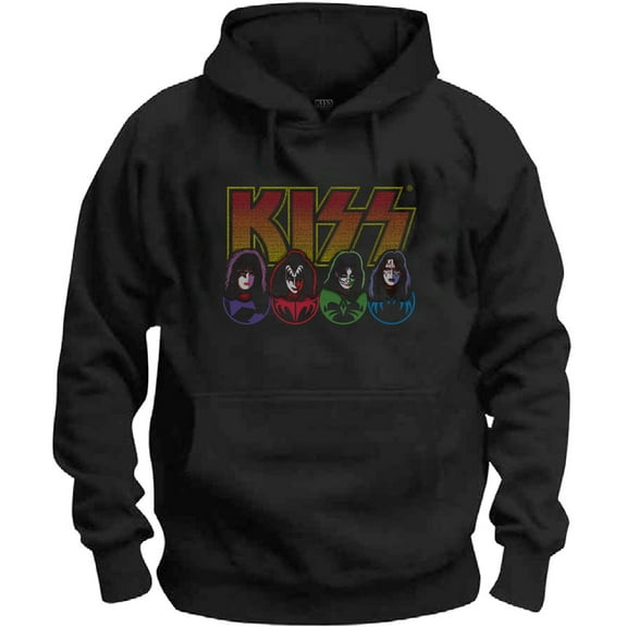 KISS - Unisex Logo, Faces  Icons Pullover Hoodie