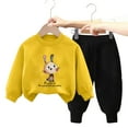 thumbnail image 4 of Staki Boys' Clothing Sets Toddler Fall Outfits Baby Boy Sweatshirt Top Sweatpants Set Cute Sweatsuit for Boy Winter Clothes 2-5T 6-12Y(Yellow,9-10 Years), 4 of 8