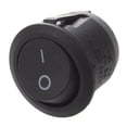 thumbnail image 1 of 20Pcs AC 6A 10A 250V on Off Snap In SPST Round Boat Rocker Switch Black, 1 of 4