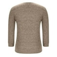 thumbnail image 4 of LIZUOJUNF Womens Henley Knit Shirts Dressy Lightweight Tunic Sweaters Business Casual Blouses V Neck Seven Quarter Sleeve Loose Tees, 4 of 5