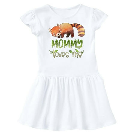 

Inktastic Mommy Loves Me Cute Red Panda Gift Baby Girl Dress