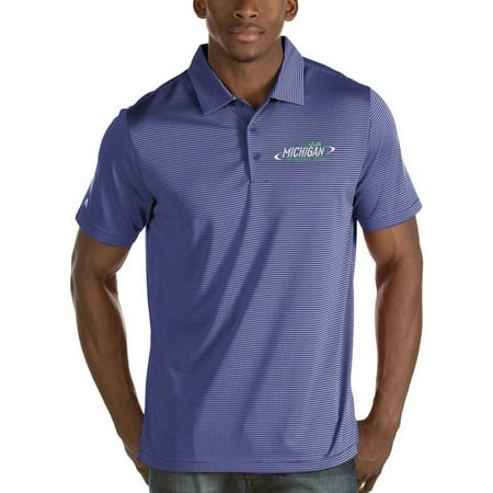 Michigan International Speedway Nascar Michigan International Speedway Antigua Quest Stripe Desert Dry Jersey Polo - Royal ()