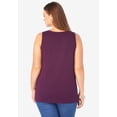 thumbnail image 2 of Roaman's Women's Plus Size Cotton Ultimate Swing Tank Top, 2 of 6