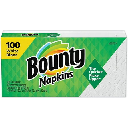 Quilted Napkins, 1-Ply, 12.1 x 12, White, 100/Pack, 20 Packs per Carton