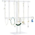 thumbnail image 4 of Soporte para exhibición de joyas, organizador para colgar collares y pulseras, soporte de torre transparente de 2 niveles para brazaletes, collares, anillos, pendientes y reloj, 4 of 5