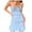 Blue, variant on Fesfesfes Women Gowns Cool Solid Color Casual Formol Party Pleated Sling Elegant Dress Tops on