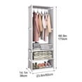 thumbnail image 3 of White Coat Rack Shoe Cabinet Freestanding Entryway Organizer Multifunctional Clothes Hanger With Storage Shelf For Coats Hats 22X7 Inch, 3 of 6