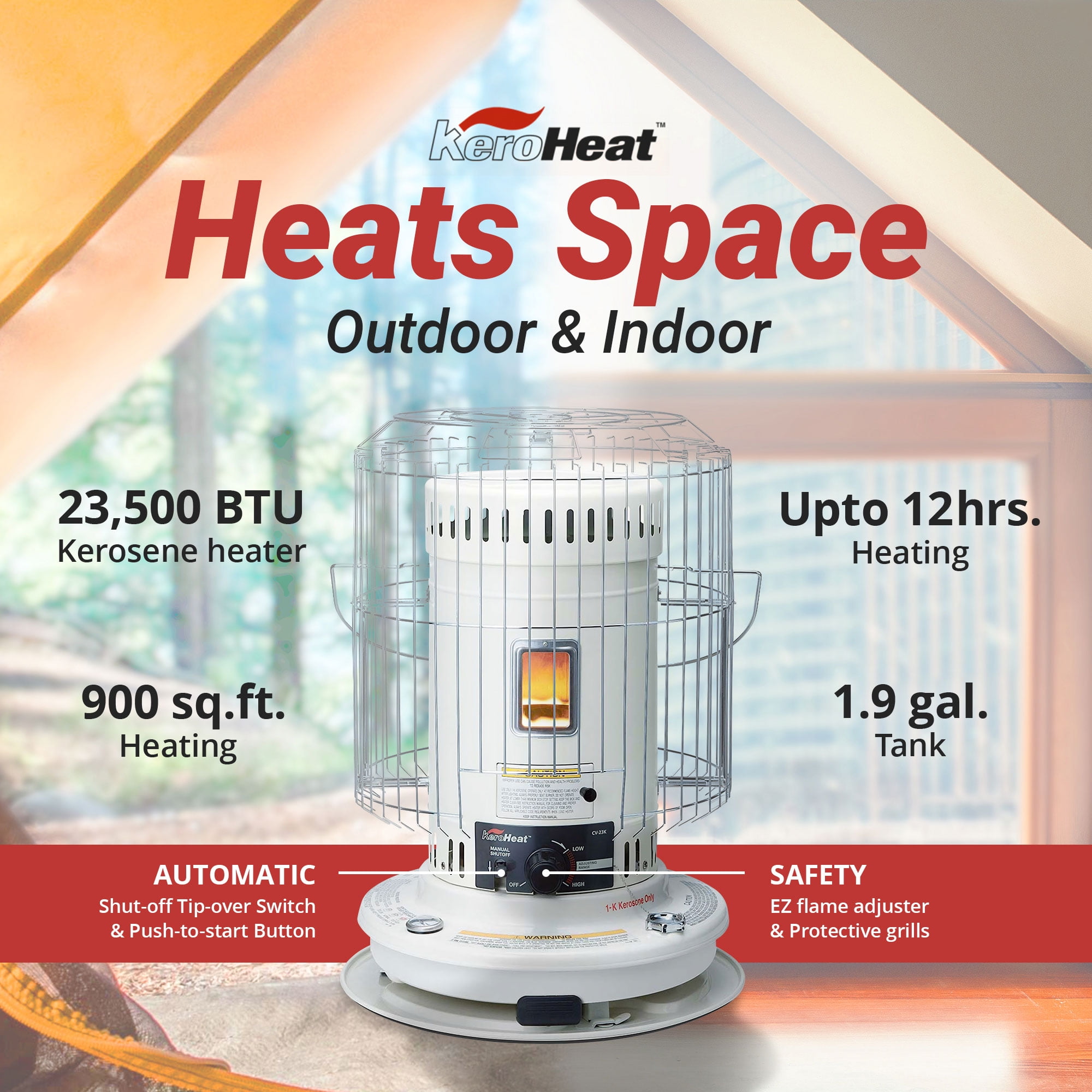 Sengoku KeroHeat 23 500 BTU Indoor Outdoor Convection