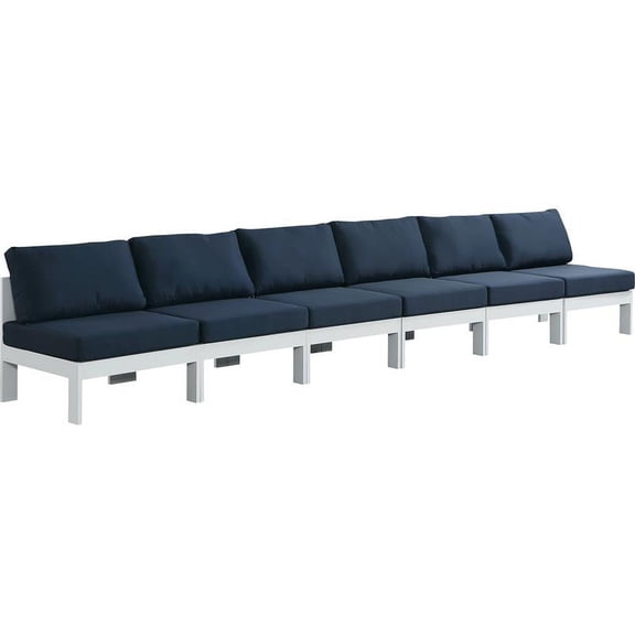 Meridian Furniture Nizuc Navy Outdoor Patio Modular Sofa