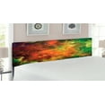 thumbnail image 2 of Outer Space Headboard, North American and Pelican Nebula Gas Cosmic Planetary Object in Outer Space, Upholstered Decorative Metal Bed Headboard with Memory Foam, King Size, Orange Green, by Ambesonne, 2 of 4