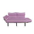 thumbnail image 2 of Polka Dot Futon Couch, Vertical Stripes in Color Shades with Faded Big Polka Dots Pattern Retro Style, Daybed with Metal Frame Upholstered Sofa for Living Dorm, Loveseat, Multicolor, by Ambesonne, 2 of 4