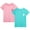 Mint/Light Pink, variant on Real Love Girls Rash Guard Shirt Soft Quick Dry Short Sleeve Swim Shirts 2 Pack