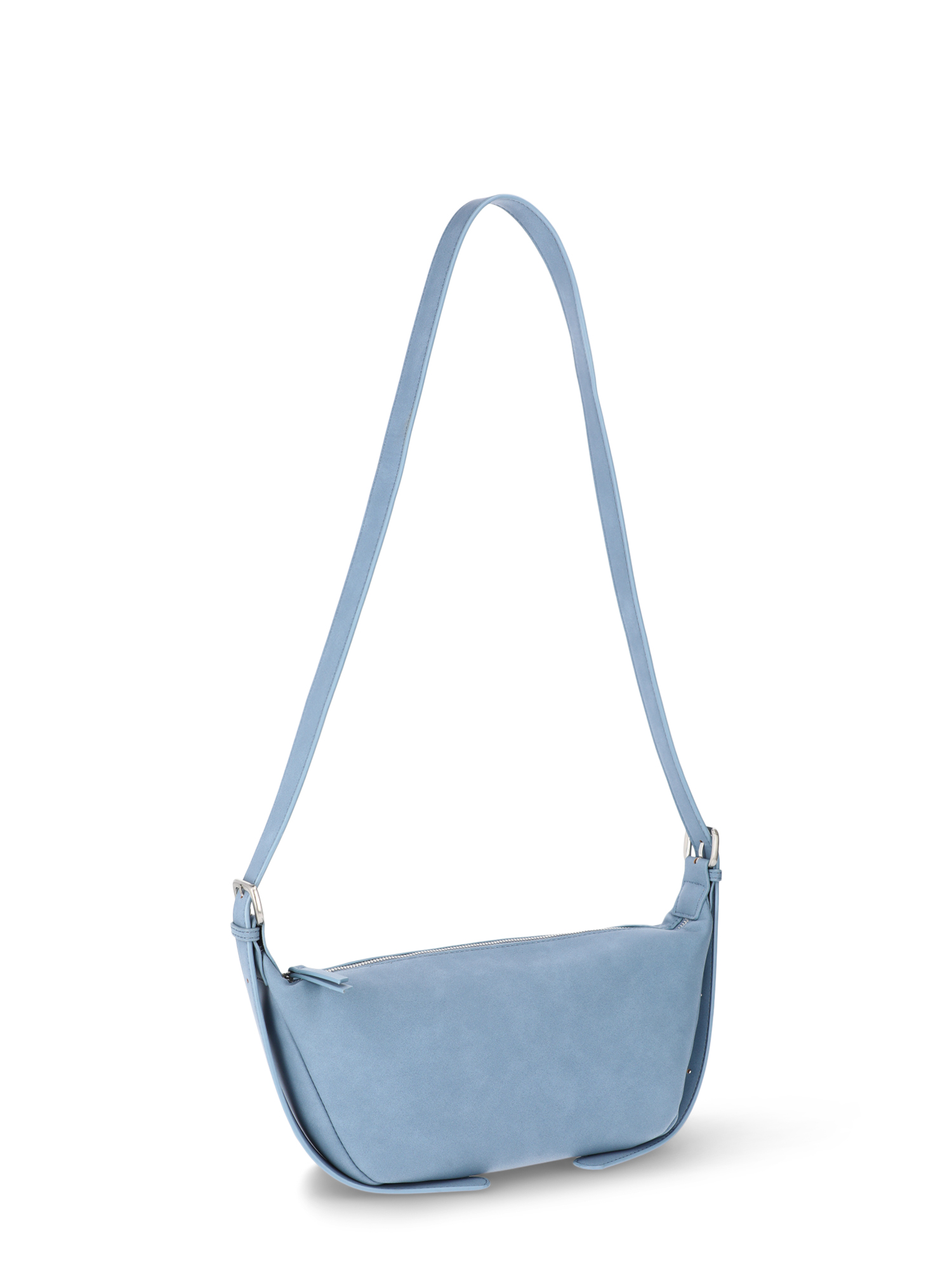 Time and Tru Women's Bean Sling Crossbody Handbag, Blue