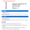 thumbnail image 2 of Trailing Arm - Compatible with 1991 - 1994 Nissan Sentra - Dorman, 2 of 2