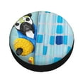 thumbnail image 3 of Easygdp French Bulldog Dog in a Bathtub Automobile Tire Dust Cover, 14-17in Spare Tire Cover Universal Fit for Trailer, Car, Truck, SUV, Jeep - 16 inch, 3 of 9