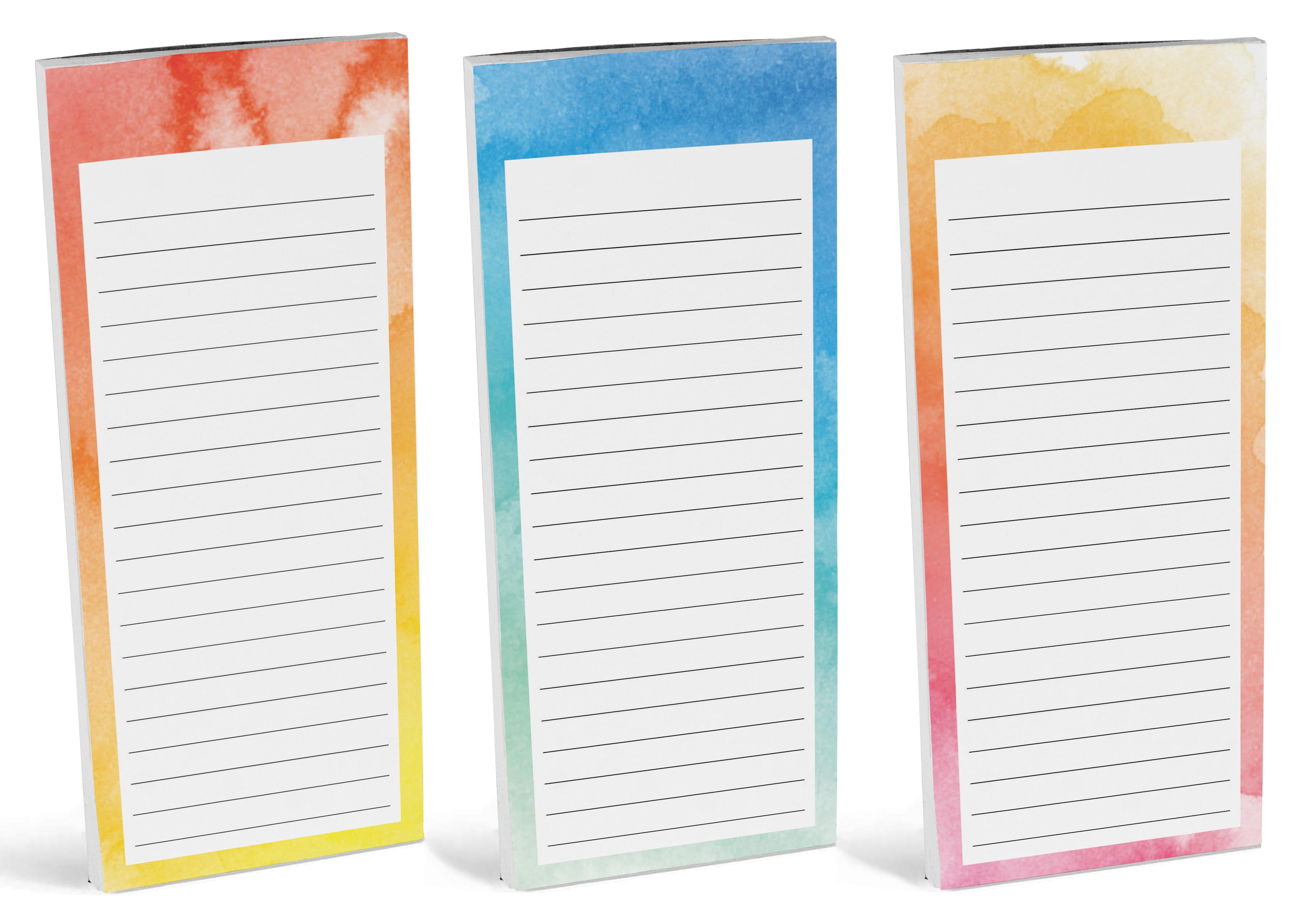 Inkdotpot Pack of 3 Magnetic Fridge To-Do List Notepads- Magnetic Memo Pads For Refrigerator-(50 Sheets Each)-N0