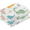 thumbnail image 2 of GZHJMY Cute Cartoon Dinosaurs Cotton Towels Set 2 Pcs Absorbent Hand Towel Face Towels Kitchen Towels Bath Towels for Bathroom Laundry Room Kitchen 16 x 28 Inches, 2 of 7