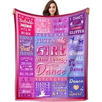 Dance Gifts Blanket Throw Stuff Dances Blankets Lightweight Flannel Warm Bedding Dance Gifts for Girls Dancers Kids Women Teachers Birthday Decorations 50"X40"