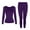 Purple, variant on Anyfit Wear Women Thermal Underwear Set Long John Base Layer Ultra Soft Top&Bottom Sets for Cold Weather