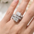 thumbnail image 4 of Pompeii 6 1/2Ct Emerald Cut Diamond Ring Gold Women's Right Hand Anniversary Band, 4 of 4