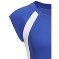 thumbnail image 2 of Expert Brand USA-Made Women's Oxymesh™ Athletic Cap Sleeve T-Shirt, Royal/White, Medium, 2 of 2