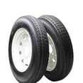 thumbnail image 2 of Heavy-Duty 2-Pack 5.30-12 Trailer Tires & Wheels - 12'' Rims, 4 Lug on 4'' Bolt Design, Load Range C, 6PR - Replacement Tire Set for Utility & Boat Trailers, 2 of 6